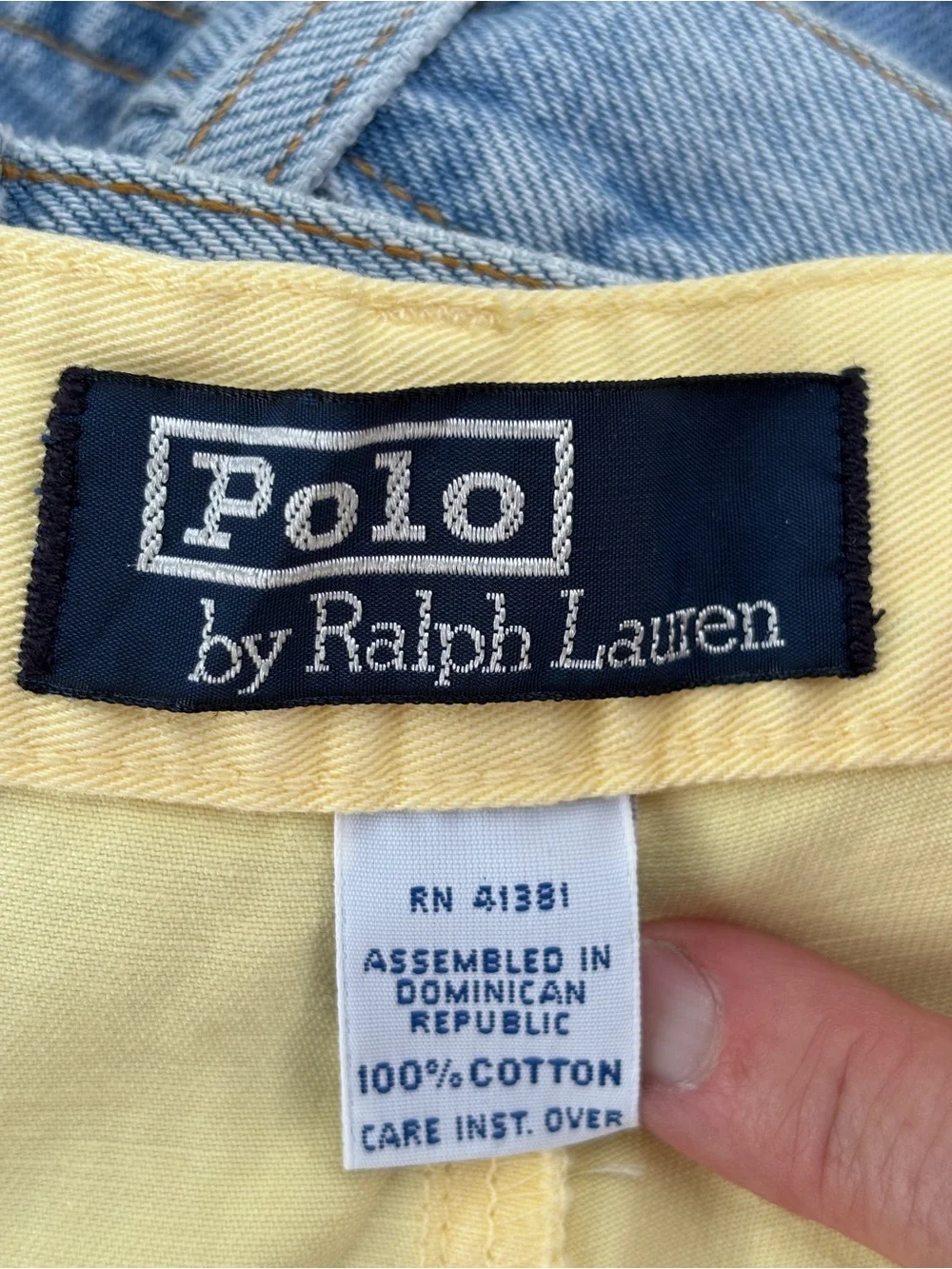 Vintage Polo by Ralph Lauren Men’s Light Yellow Double Pleated Shorts Size 36